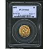 1854 $5 MS63 PCGS. Much scarcer than other P-mint Half Eagles from this decade, even though 160,675.