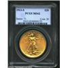 1913-S $20 MS62 PCGS. Both sides alternate between olive-gold and orange-gold colors as the surfaces