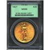 1927 $20 MS65 PCGS. The centers of this lustrous Gem have bright honey-gold patina. A small contact.