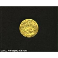 (1842-52) G$1 A.Bechtler Dollar, 27G. 21C. XF40 Damaged, Cleaned Uncertified. K-24, R.3. The legends