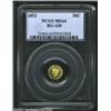 Image 1 : 1853 50C Liberty Round 50 Cents, BG-430, R.5, MS64 PCGS. A prooflike green-gold near-Gem that is bol