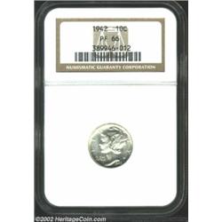 1942 10C PR66 NGC. Fully struck and brilliant white with no noticeable imperfections. Important noti