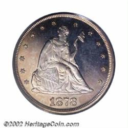 1878 20C PR65 PCGS. The Twenty Cent series passed into history in 1878 with a proof-only delivery of