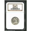 Image 1 : 1835 25C MS62 NGC. B-1, R.1. Readily attributed by the lengthy diagonal die crack (as made) across t