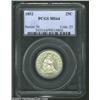 Image 3 : 1852 25C MS64 PCGS. Briggs 2-B. This is the more common of the two known die marriages of the scarce