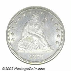 1876-CC 25C MS65 NGC. The reverse die used to strike this coin is unlisted in the 1991 book The Comp