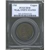 Image 1 : 1783 1C Washington Unity States Cent XF40 PCGS. Baker-1, R.1. A chocolate-brown Washington piece tha