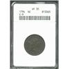 Image 1 : 1794 1/2 C VF35 ANACS. B-9, C-9, R.2. Deep, even brown patina covers each side of this moderately wo