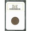 Image 1 : 1853 1/2 C MS66 Brown NGC. B-1, C-1, R.1. The only dies, but a tiny die lump (as made) on Liberty's.
