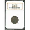 Image 1 : 1857 1/2 C MS65 Brown NGC. Deep two-tone olive and yellow-brown patina. Not quite fully struck, but.
