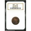 Image 1 : 1856 1/2 C PR65 Red and Brown NGC. B-3, R.4. This variety, along with the 1852 1-B, the 1841 Origina