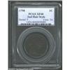 Image 1 : 1798 1C Second Hair Style XF40 PCGS. S-187, R.1. Readily attributable by the two arc die cracks near