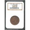 Image 1 : 1856 1C Upright 5 MS65 Red and Brown NGC. N-6, R.1. Bright crimson color outlines the legends and de
