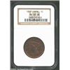 Image 1 : 1857 1C Large Date MS65 Red and Brown NGC. This final-year large Cent was produced to the extent of.