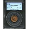 Image 3 : 1872 1C MS64 Red PCGS. Specialists can recognize an 1872 with the date covered as most pieces show w