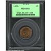Image 1 : 1875 1C MS65 Red PCGS. According to Rick Snow, the 1875 is more challenging to locate in Mint State.