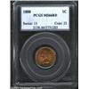 Image 1 : 1880 1C MS66 Red PCGS. Fully struck on the headdress, complete definition on the diamonds, and a sha