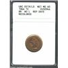 Image 1 : 1864 1C Bronze--Recolored--ANACS. Unc Details, Net MS60. FS-6.48. The 864 in the date is repunched s