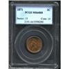 Image 1 : 1871 1C MS64 Red and Brown PCGS. Subdued sunset-rose color can still be found in the protected areas