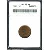 Image 1 : 1901 1C MS63 Red and Brown ANACS. Muted mint-red color with scattered areas of brown and charcoal pa