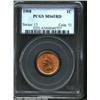Image 1 : 1908 1C MS65 Red PCGS. Snow-7. The upper serif of the 1 in the date is lightly repunched, as is the.