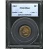Image 1 : 1861 1C PR64 PCGS. We do not know exactly how many specimen 1861 Indian Cents were originally produc