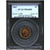 Image 1 : 1867 1C PR64 Red PCGS. Eagle Eye Photo Seal. Splendid orange and gold color combines with exquisite.