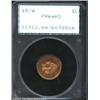 Image 1 : 1874 1C PR64 Red PCGS. A touch of natural haziness over the mirrored surfaces has taken away from th