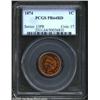 Image 1 : 1874 1C PR64 Red PCGS. Lively orange-red obverse luster assumes a slightly more subdued cast over th