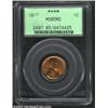 Image 1 : 1917 1C MS65 Red PCGS. Well struck and blazing red, this Gem has satiny, almost granular surfaces, e