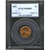 Image 1 : 1921 1C MS66 Red PCGS. Reddish-orange hues confirm the originality of this solidly graded Gem. The l