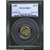 Image 1 : 1880 3CN MS67 PCGS. Streaky golden patina adorns both sides of this vibrant, impeccably preserved ex