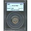 Image 1 : 1887 3CN PR65 PCGS. Mildly reflective surfaces are accented by light golden shades on the obverse an