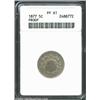 Image 1 : 1877 5C PR61 ANACS. Lightly toned surfaces with some minor hairlines and a visible scrape (to the ri