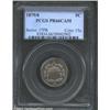 Image 1 : 1879/8 5C PR66 Cameo PCGS. The exquisite powder-blue, gold, and ruby-red patina combines with a need