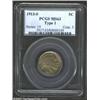 Image 1 : 1913-S 5C Type One MS63 PCGS. An important offering for the Mint State Buffalo Nickel date and mint.