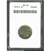 Image 1 : 1919-S 5C MS63 ANACS. Medium apple-green and rose-violet patina. A nicely struck and lustrous Nickel