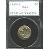 Image 1 : 1919-S 5C MS65 PCGS. Both sides of this virtually untoned '19-S, one of the great condition rarities
