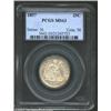 Image 1 : 1857 25C MS63 PCGS. Quite frosty with occasional softness of detail and a light streak of discolorat