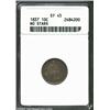 Image 1 : 1837 10C Small Date XF45 ANACS. Olive-green, golden-brown, and violet patina. Luster outlines the de