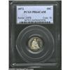 Image 1 : 1872 10C PR64 Cameo PCGS. The reverse peripheral has a vivid blush of peach patina. The portrait is.