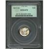 Image 1 : 1917-S 10C MS64 Full Bands PCGS. Irregular copper-tan iridescence is splashed over otherwise silver-