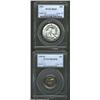 Image 1 : 1945-D 10C Dime MS65 Full Bands PCGS, fully lustrous beneath rich crimson-orange and emerald-green t