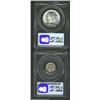 Image 2 : 1945-D 10C Dime MS65 Full Bands PCGS, fully lustrous beneath rich crimson-orange and emerald-green t