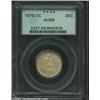Image 1 : 1875-CC 20C AU58 PCGS. The upper serif of the 1 in the date is minutely die doubled. Deep apricot pa
