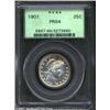 Image 1 : 1901 25C PR64 PCGS. A nice cameo effect is created by deeply mirrored fields and frosty devices. Med