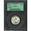 Image 1 : 1917 25C Type Two MS65 PCGS. This solidly graded Gem has bright, frosted mint luster and is brillian