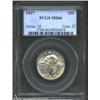 Image 1 : 1927 25C MS66 PCGS. Exceedingly lustrous with thin crescents of golden color just visible on each si