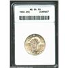 Image 1 : 1930 25C MS64 Full Head ANACS. Delicate golden iridescence deepens slightly to champagne-lilac hues.