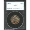 Image 1 : 1958 25C MS67 PCGS. Mottled antique-copper toning confirms the originality of this smooth, frosty te